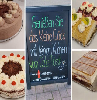 Collage mit Kuchen